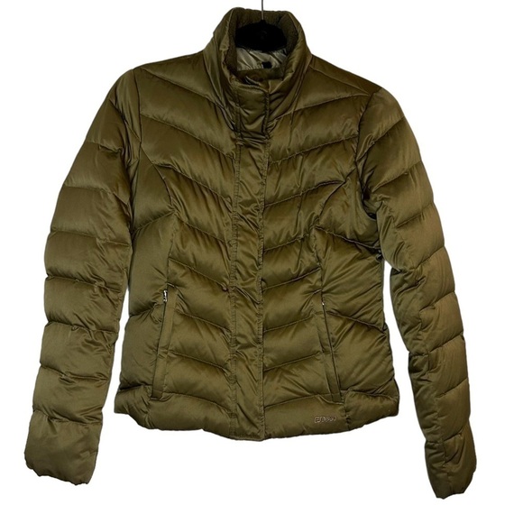 Eddie Bauer Chartreuse Green Down Puffer - Picture 1 of 12